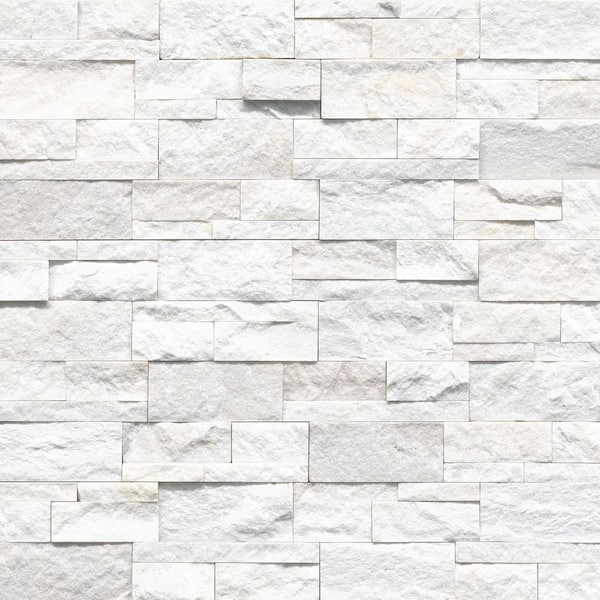 ホワイト（Lサイズ）Stone  MSI XL Arctic White Ledger Panel 9 in. x 24 in. Splitface