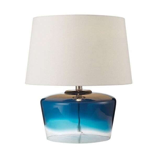 Titan Lighting Macaw Well 18 in. Boutique Glass Table Lamp