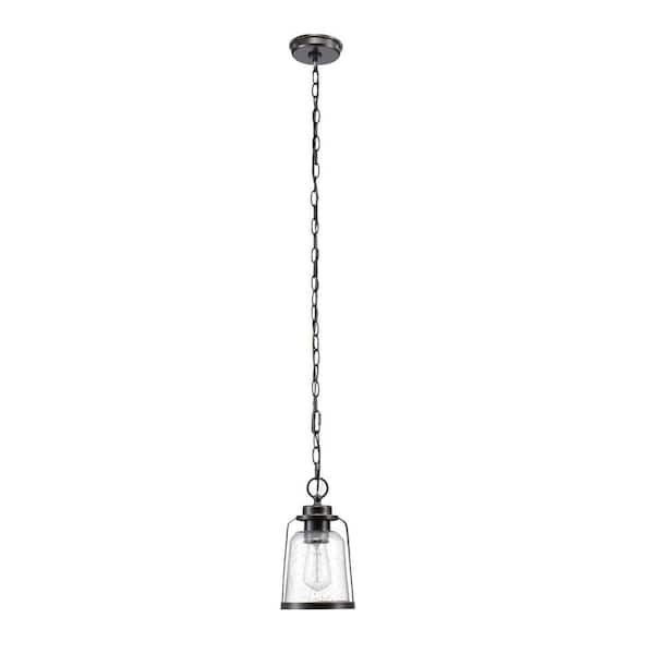 Globe Electric Roth 1-Light Oil Rubbed Bronze Outdoor Indoor Hanging Pendant