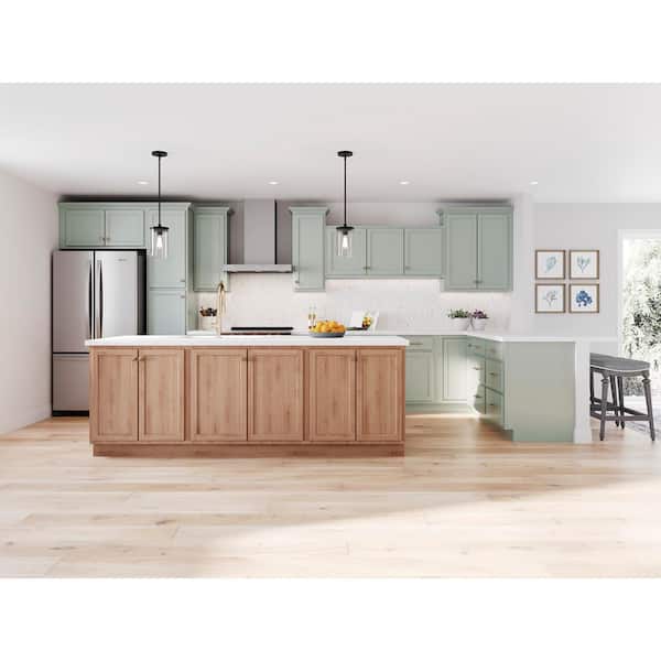 Recessed Panel 24 in. W x 12 in. D x 30 in. H Assembled Diagonal Corner Wall Kitchen Cabinet in Unfinished