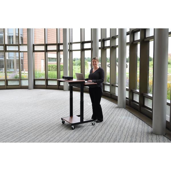 Luxor Teak Laptop Desk with Wheels