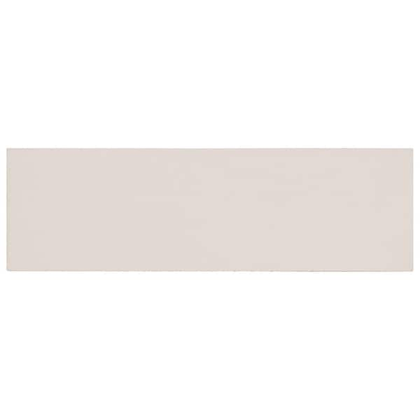 Ivy Hill Tile Vibe Chalk White 2.36 in. x 0.39 in. Matte Cement Subway ...