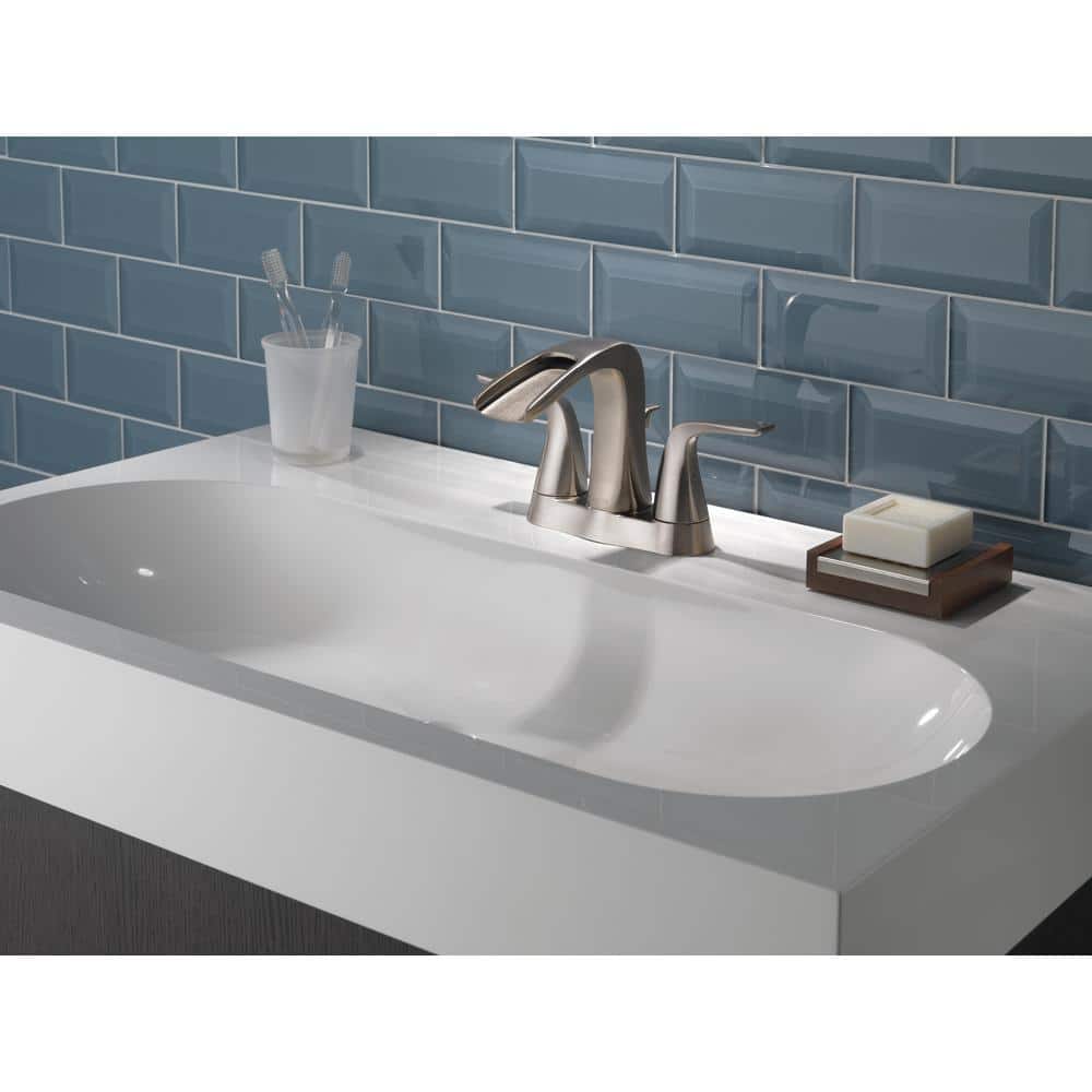 Stainless Steel Waterfall Bathroom Faucet with Drain Assembly