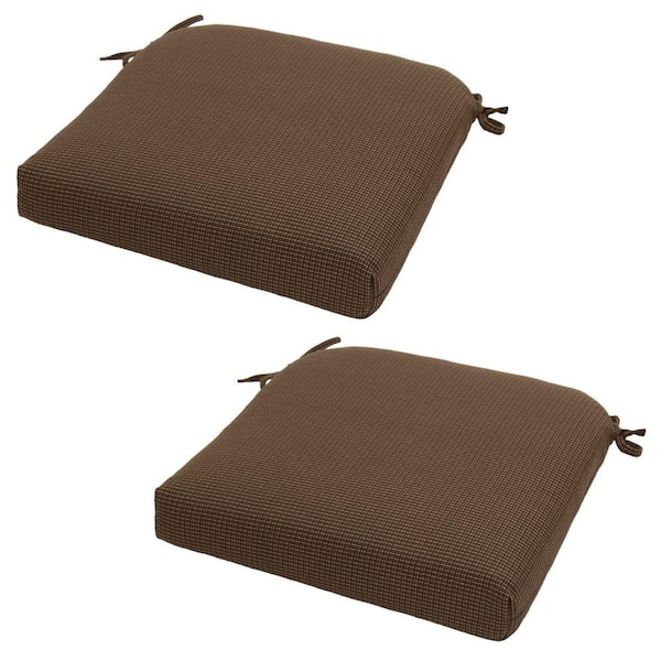 Hampton Bay Bark Texture Rapid-Dry Deluxe Outdoor Seat Cushion (2-Pack)