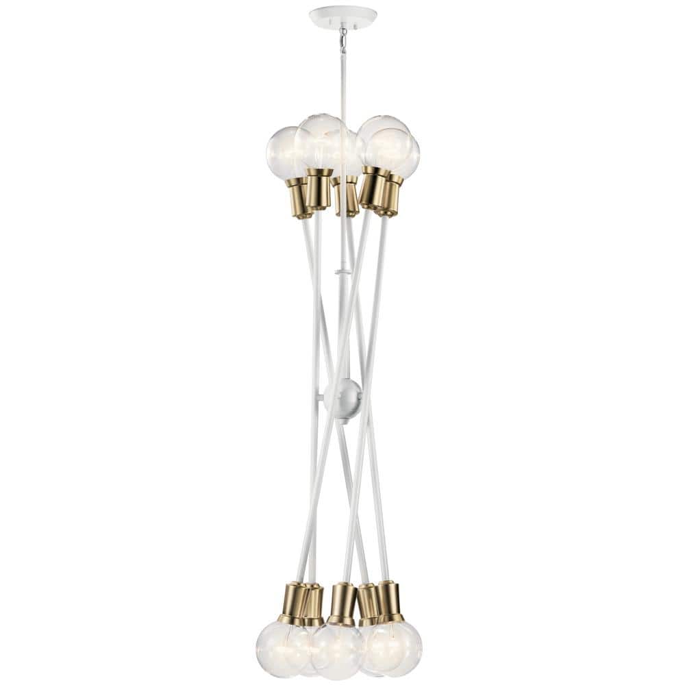 White 47" Sputnik Modern Ceiling Chandelier