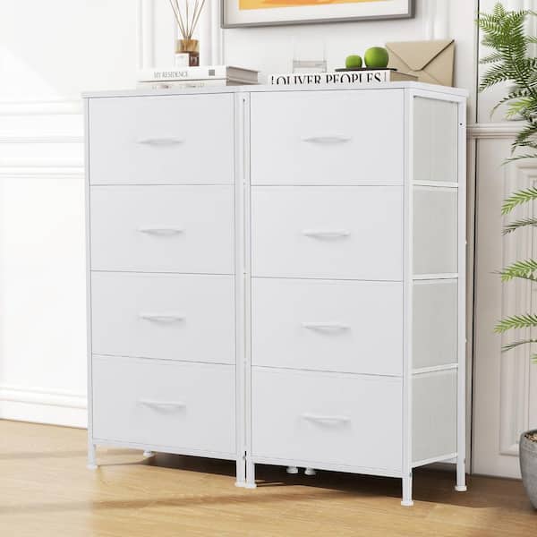 DRAWER定番パーカー オフホワイト サイズ2 WONDER COMFORT Classical White 4 Drawer 11.8 in. Wide Chest of
