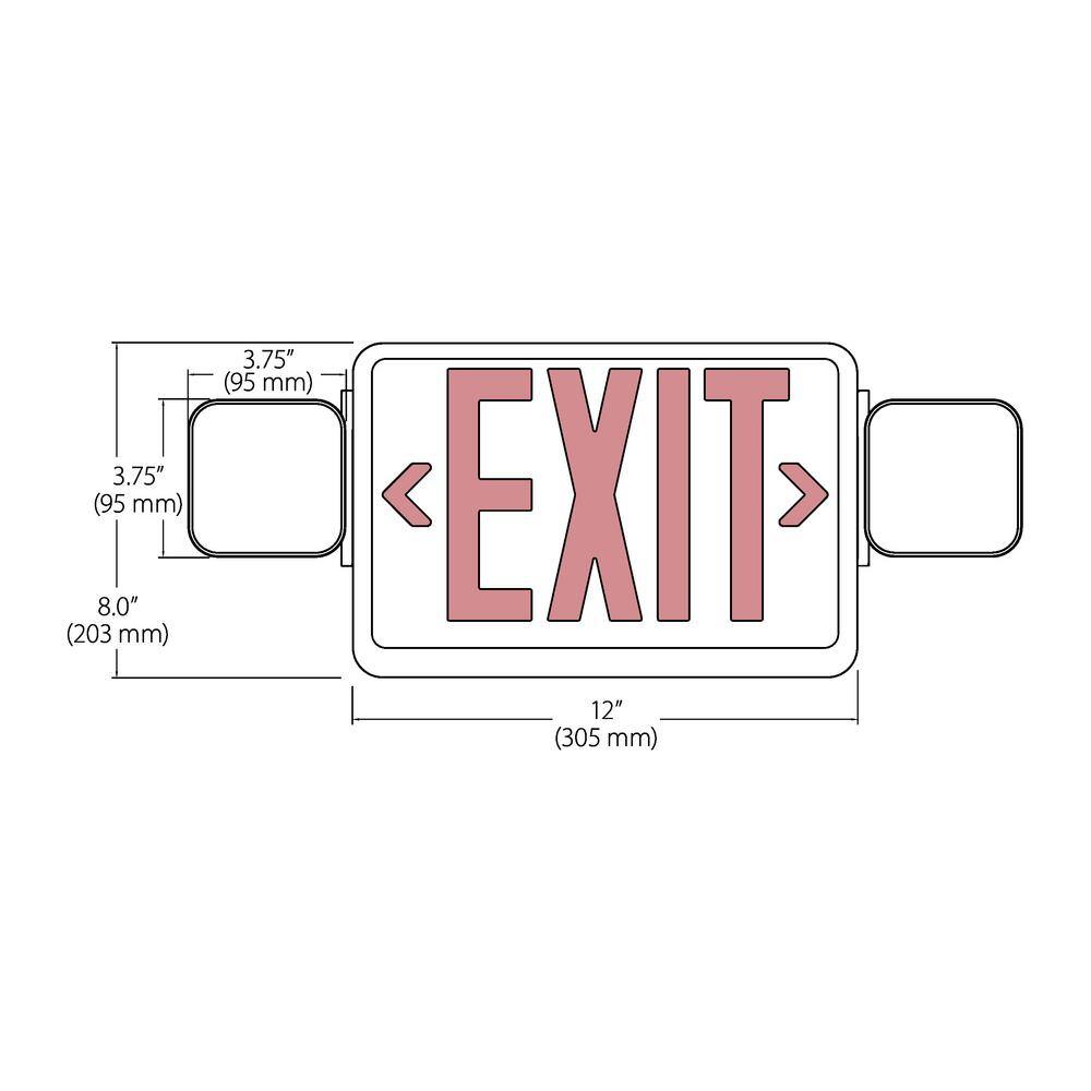Buy ECL1 50Watt Equivalent White Integrated LED Emergency Exit Sign