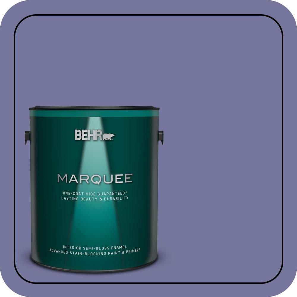 1 gal. #M550-6 Kimono Violet One-Coat Hide Semi-Gloss Enamel Interior Paint & Primer price history on PriceWatchPro
