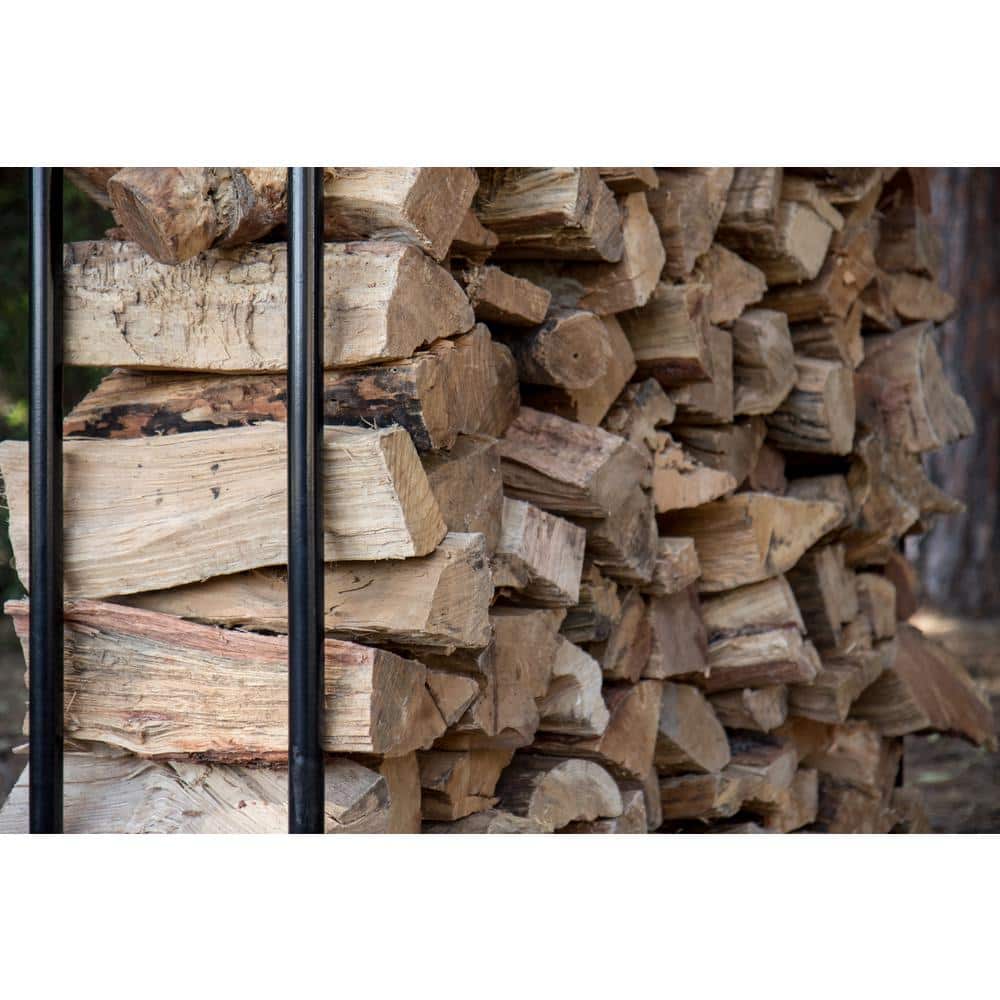 Champion 48-Inch Heavy-Duty Black Steel Firewood Rack
