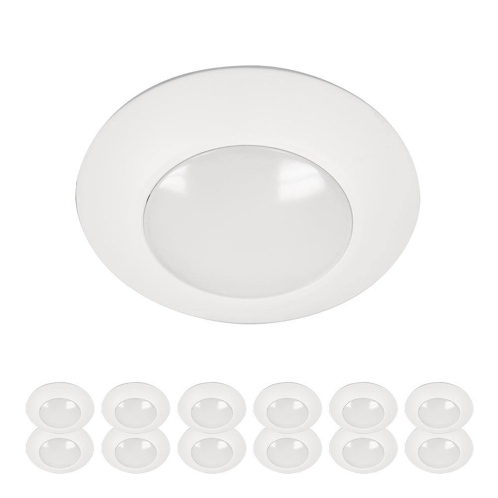 HALO HLCE 4 in.LED Surface Mount Disk Light 60-Watt Equivalent 700lm ...