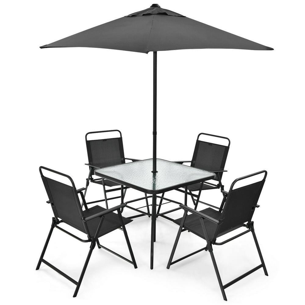 6-Pieces Steel Patio Dining Set with Umbrella price history on PriceWatchPro
