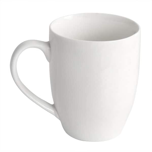 OUR TABLE Simple White 6-Piece Fine Ceramic 16.65 oz. Mug Set in White  985120520M - The Home Depot