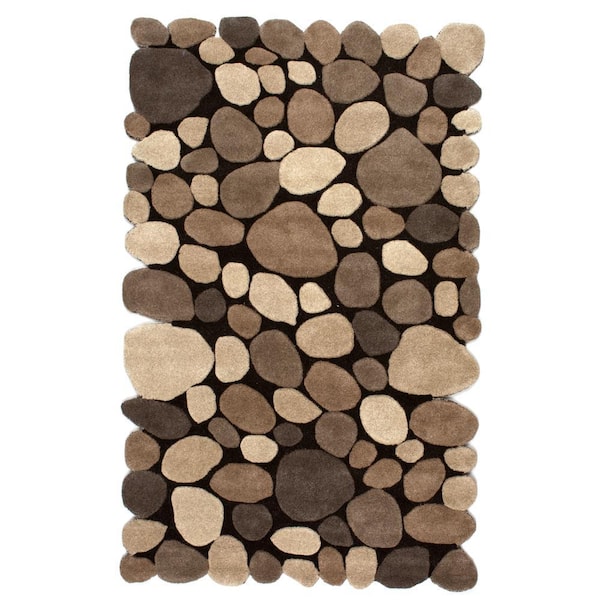 nuLOOM Wool Pebbles Natural 4 ft. x 6 ft. Area Rug