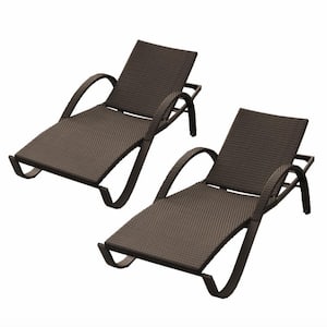 Deco Wicker Outdoor Chaise Lounge (2-Pack)