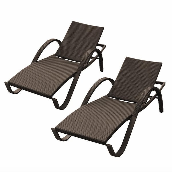 RST BRANDS Deco Wicker Outdoor Chaise Lounge (2-Pack)