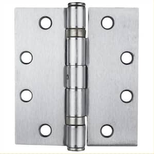 4.5 in x 4 in Stainless Steel Commercial Ball Bearing Non-Removable Pin Squared Hinge