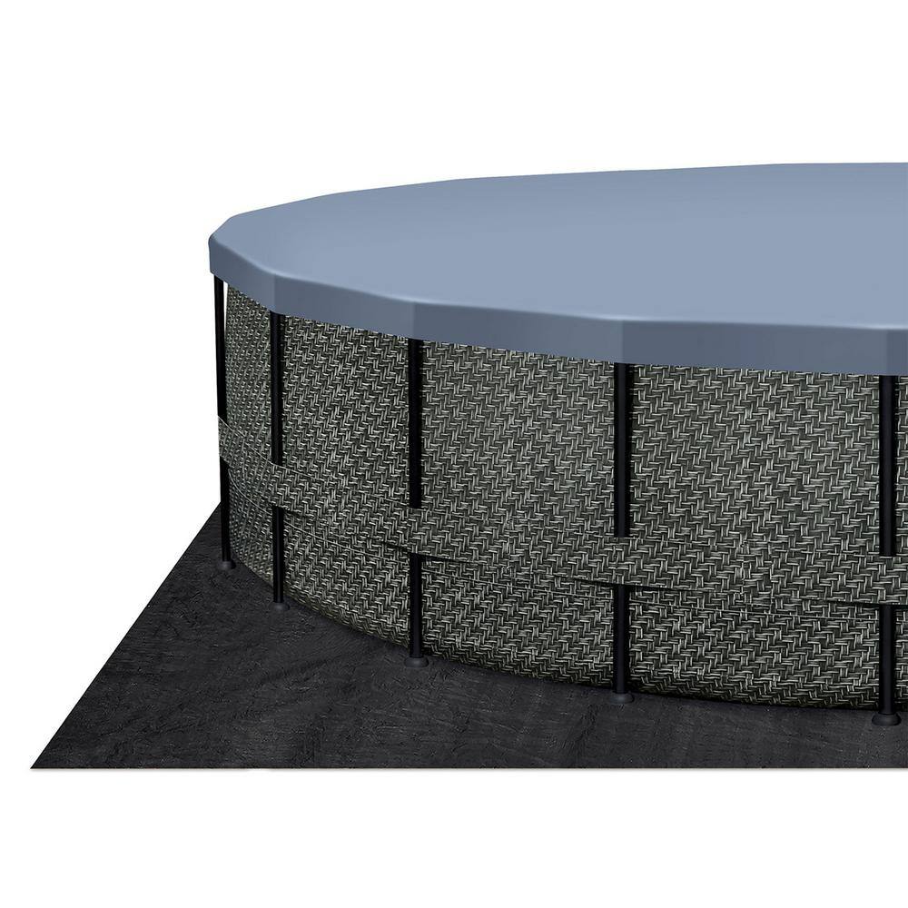 Funsicle 22ft x 52in Dark Herringbone Metal Frame Round Pool