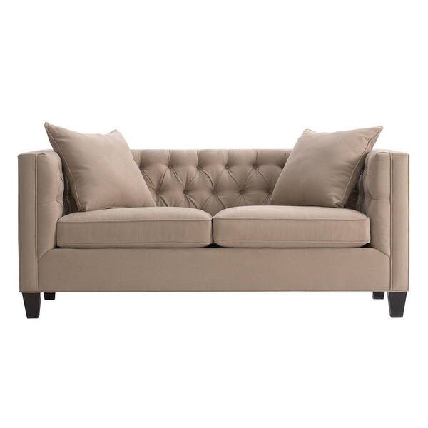 Unbranded Lakewood Light Taupe Microsuede Sofa