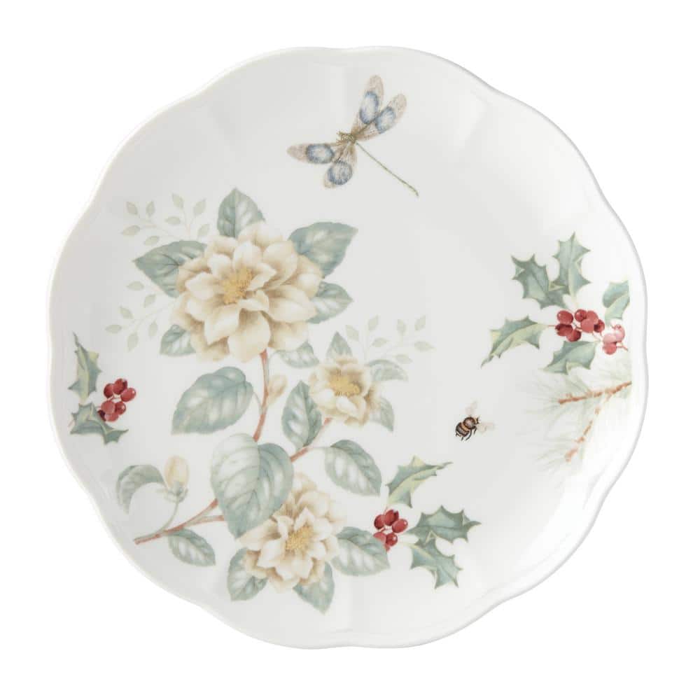 Butterfly Meadow Holiday 12-Piece Porcelain Dinnerware Set for 4