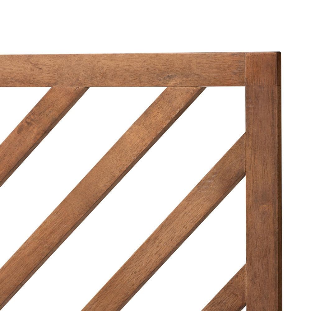 Belisma Queen Ash Walnut Wood Chevron Headboard