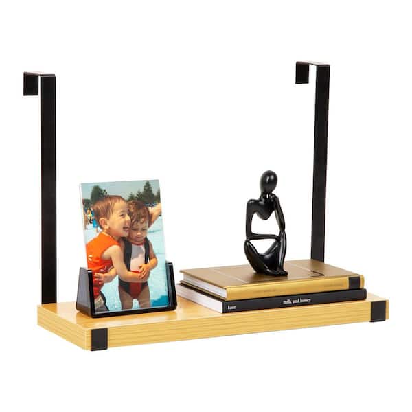 6.25 in. W x 15.75 in. D in. Brown MDF Hanging Cubicle Shelf Organizer, Decorative Wall Shelf