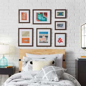 Brown Modern Gallery Wall Frame Set (7-pieces)