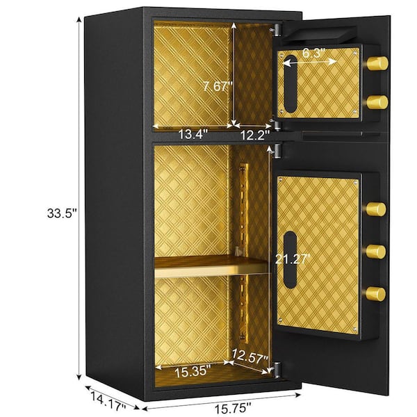 Jushua 7 cu.ft. Large Double-Door Coin-Operated Safe, Digital