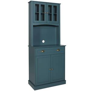71 in. H Blue Kitchen Storage Pantry Storage Cabinet Closet with Doors and Adjustable Shelves