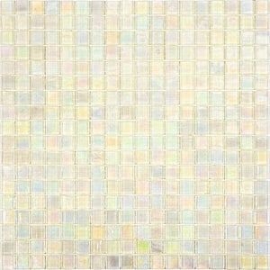 Skosh Glossy Rainbow White 11.6 in. x 11.6 in. Glass Mosaic Wall and Floor Tile (18.69 sq. ft./case) (20-pack)