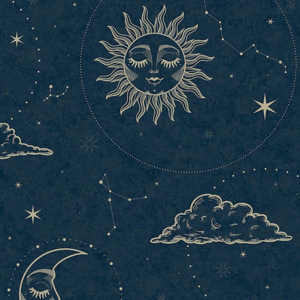 Transform Celestial Black Peel & Stick Wallpaper