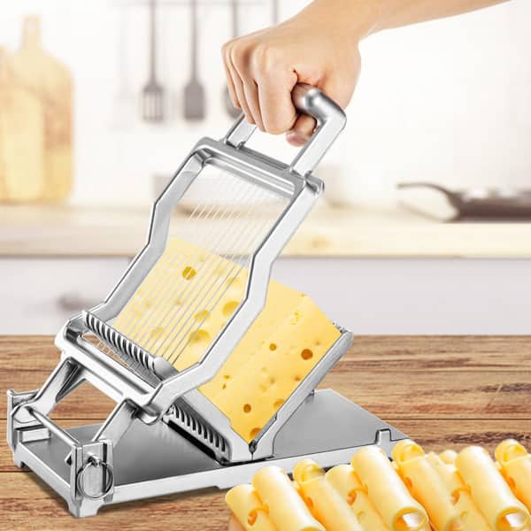 Jinyi Cheese Slicers Kitchen Gadgets Plastic Wired Cheese Cutter  Multifunctional Butter Curler Tool Cheese Slicers For Block Cheese(2pcs,  White)