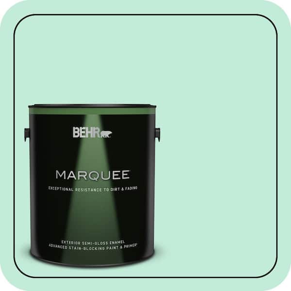 BEHR MARQUEE 1 gal. #470A-2 Seafoam Pearl Semi-Gloss Enamel Exterior Paint & Primer