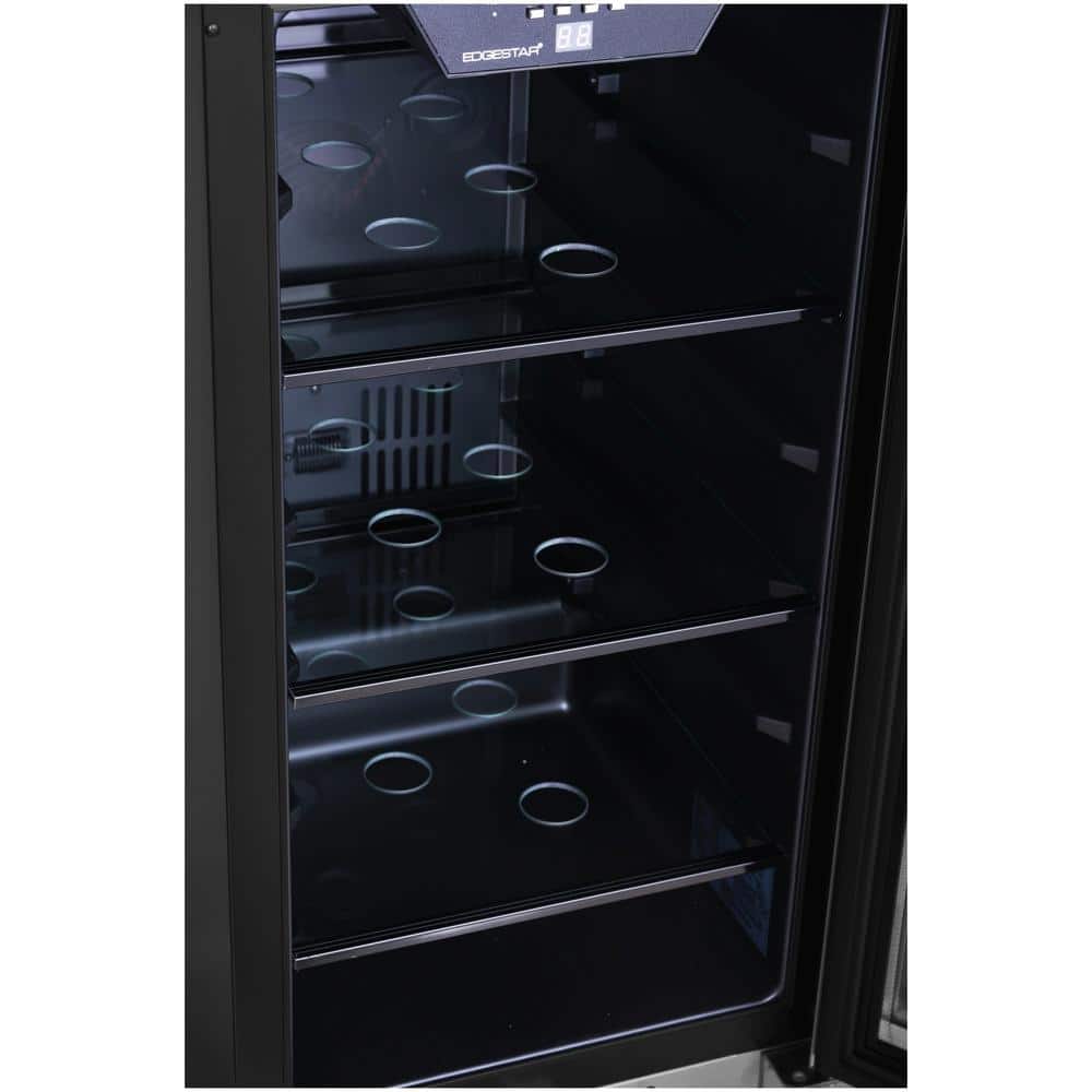 EdgeStar 15-Inch Stainless Steel Undercounter Beverage Cooler with Glass Door