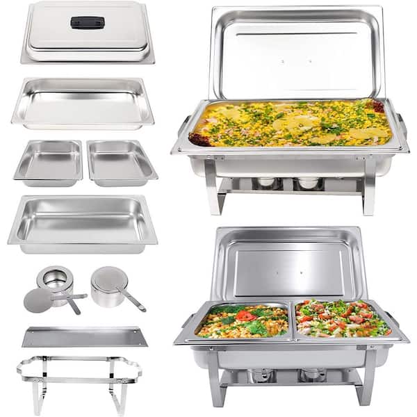 9qt Party Serving Dishes SUPER DEAL 4-Pack 9QT Chafing Dishes - Stainless ...