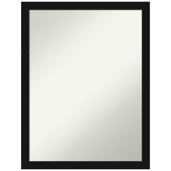 Amanti Art Avon Black Narrow 20 in. H x 26 in. W Framed Non-Beveled Bathroom Vanity Mirror in Black