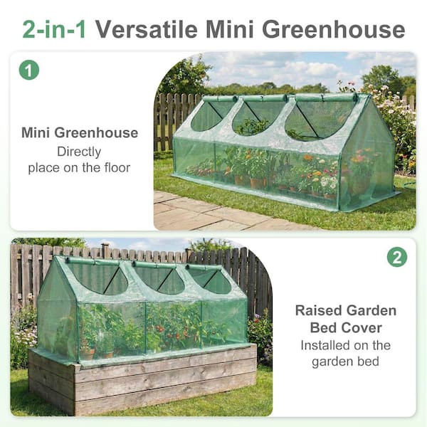 Aoodor 9 ft. W x 3 ft. D x 3 ft. H Portable Mini Greenhouse Kit
