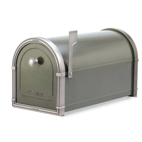 Architectural Mailboxes Coronado Bronze with Antique Nickel Accents Post-Mount Mailbox