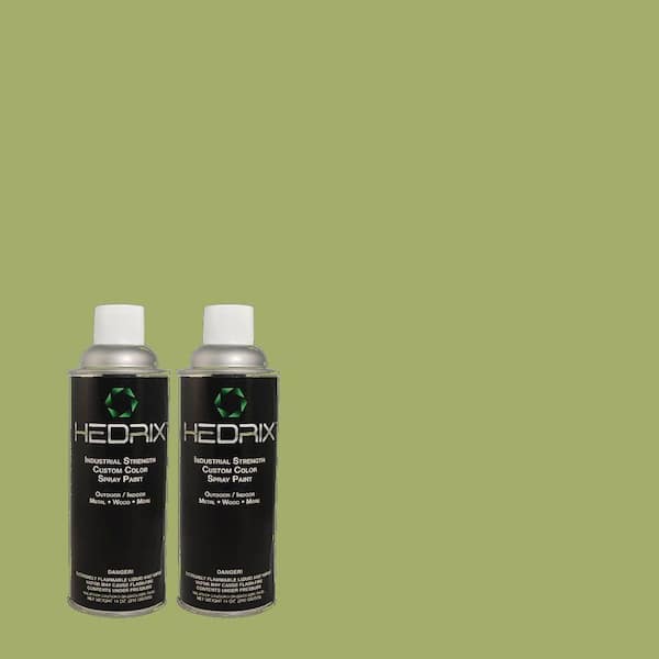 Hedrix 11 oz. Match of MQ4-43 Green Plaza Flat Custom Spray Paint (8-Pack)