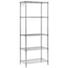 Muscle Rack 5-Tier Wire Shelving Unit in Silver (24 in. W x 59 in. H x ...