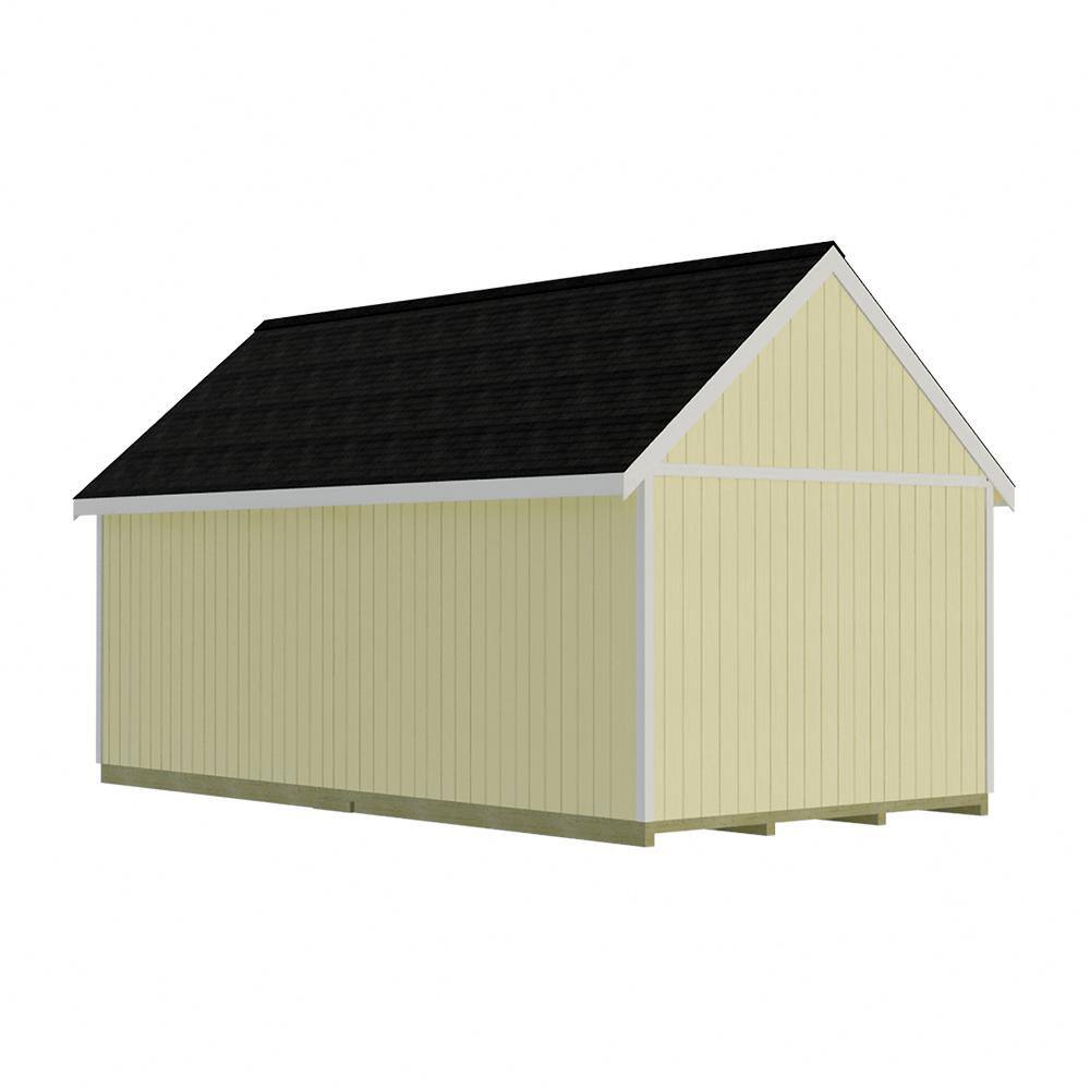Arlington 12' x 24' Gray Wood Storage Shed Kit with Windows