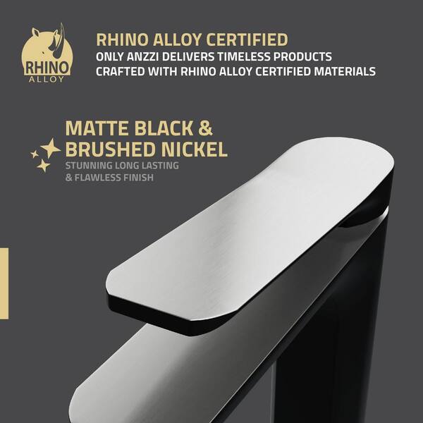ANZZI Single-Handle Single-Hole Bathroom Faucet with Pop-Up Drain