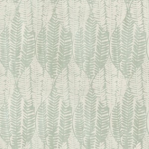 Bazaar Collection Green/Cream Metallic Wasabi Leaf Design Non-WOven Paper Non-Pasted Wallpaper Roll (Covers 57 sq. ft.)