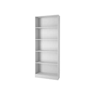Element 80 in. White Engineered Wood 5-Shelf Standard Bookcase