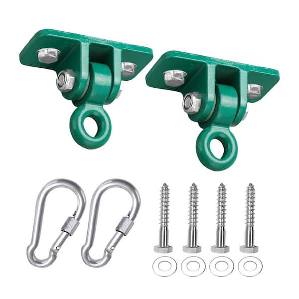 Green Heavy Duty Swing Hangers with Included Snap Hooks for Wooden Sets Playground Porch Indoor Outdoor