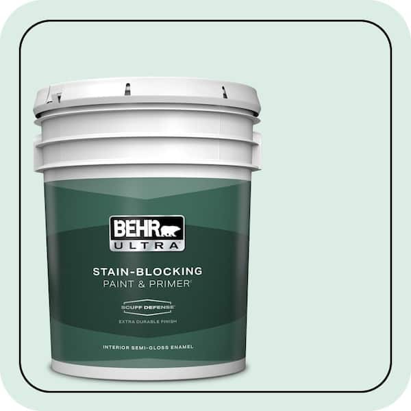 BEHR ULTRA 5 gal. #M420-1 Sparkling Brook Extra Durable Semi-Gloss Enamel Interior Paint & Primer