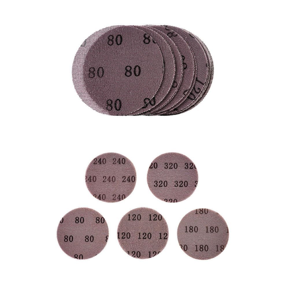 50-Pieces 5 in. Mesh Abrasive Sanding Discs,Grit 80/120/180/240/320,Anti-Clogging Ceramic for Paint Removal,2025 Upgrade price history on PriceWatchPro