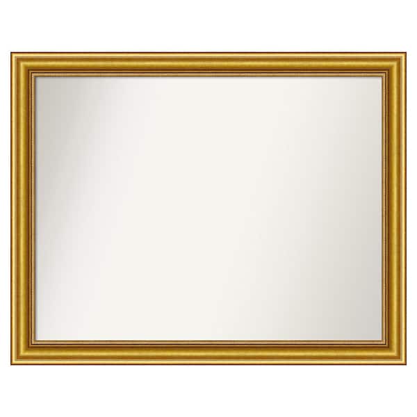 Amanti Art Townhouse Gold 33.75 in. x 26.75 in. Custom Non-Beveled Wood Framed Batthroom Vanity Wall Mirror