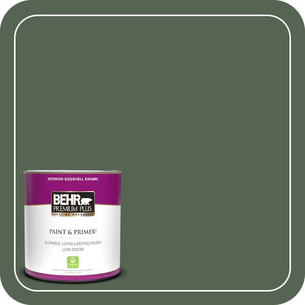 BEHR PREMIUM PLUS 1 qt. #HDC-WR15-11 Deep Emerald Eggshell Enamel Low Odor Interior Paint & Primer