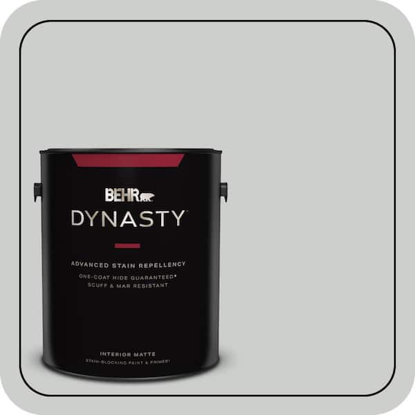 BEHR DYNASTY 1 gal. #N460-2 Planetary Silver Matte Interior Stain-Blocking Paint & Primer