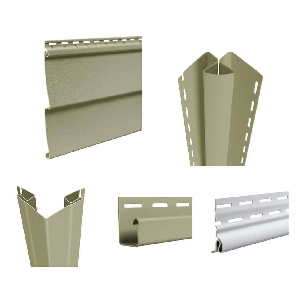 Wolverine 3/4 in. x 3-1/3 in. x 10 ft. Grasslands Green Vinyl